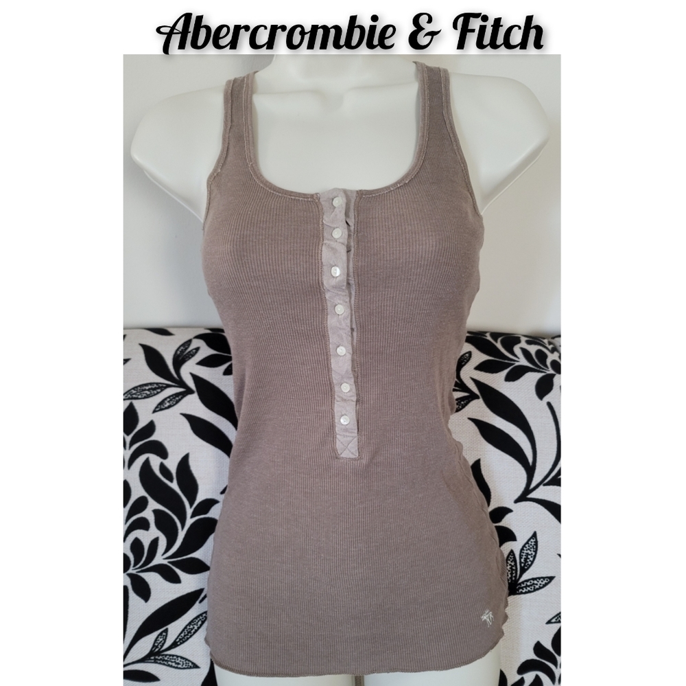 A&F button down tank top
